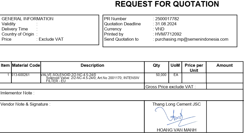 PR 17782 valve solenoid